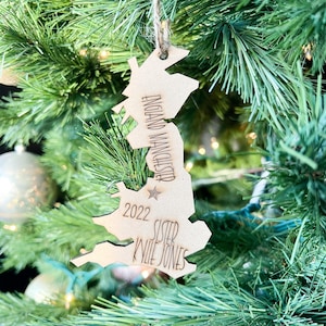 Missionary Mission Christmas Ornament Laser SVG-bestanden, Engeland LDS Mission Gift