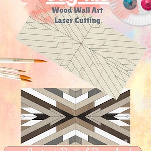 Planos cortados por láser para letreros de mosaico SVG de bloques de colcha azteca, archivos de corte láser para plantillas de colcha de granero