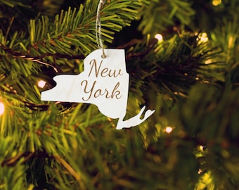 New York SVG Christmas Ornaments, United States SVG, Ornament SVG, Laser Cut Vector