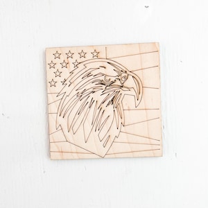 Archivo de corte SVG de colcha de granero con bandera de águila americana, patchwork de granja clásica con bandera