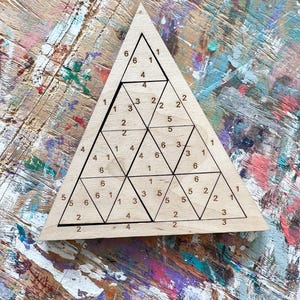 Triangle Puzzles for Adults SVG, Wooden Brain Teaser Desk Toys laser file, Mind Puzzle