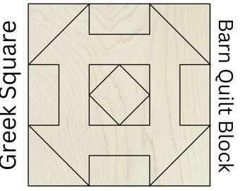 Greek Square Barn Quilt SVG Cut File , Classic Farmhouse Patchwork