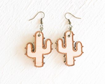 Cactus SVG Earring Laser Cut Files, Wood Earring SVG