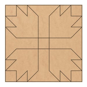 Fall Leaves SVG Barn Quilt Block Laser Cut Files, Barn Quilts Laser Cut Templates Digital Download