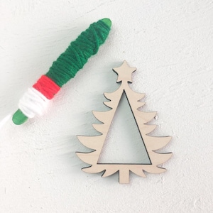 Christmas Tree Weaving Loom SVG: Laser Cut File | Holiday Decor Shape Pine Tree | Weaving Loom diy xmas Kids School Project