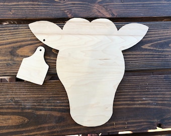 Cow SVG Cutout, Cow Head svg, Glowforge SVG, Farm SVG, Animal svg