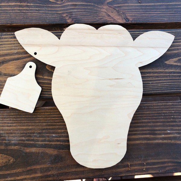 Cow Head Paper Cutout Etsy