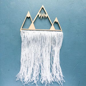 Archivo SVG de macramé de montaña, diseños SVG de corte láser de arte con cuerdas