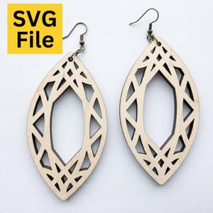 Arquivo SVG para brincos de madeira | Arquivo para corte a laser | Design testado na Glowforge | Download digital para brincos | SVG compatível com Inkscape e Lightburn