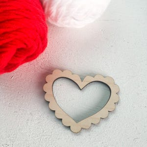 Projet laser amusant SVG coeur de pétoncles | Métier à tisser artisanal | Découpe artistique créative en fibre de verre à téléchargement numérique | Utilisez du MDF, de l'érable, du bouleau ou de l'encre Inkscape