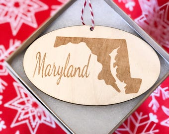 Maryland svg Christmas Ornament SVG, United States SVG, Ornament SVG, Laser Cut Vector Files