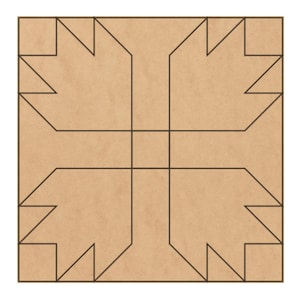 Fall Leaves SVG Barn Quilt Block Laser Cut Files, Barn Quilts Laser Cut Templates Digital Download