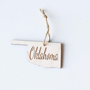Oklahoma SVG Christmas Ornaments, United States SVG, Ornament SVG, Laser Cut Vector
