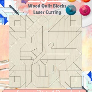 Butterfly Quilt Block SVG | Glowforge Lightburn Laser Cut File | Geometric Quilt Do It Yourself Porch Sign Front Door Hanger