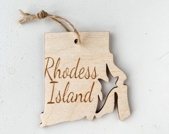 Rhode Island SVG Christmas Ornaments, United States SVG, Ornament SVG, Laser Cut Vector