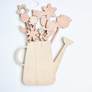 Watering Can Laser Cut File Digital Download, Door Hanger SVG image 2