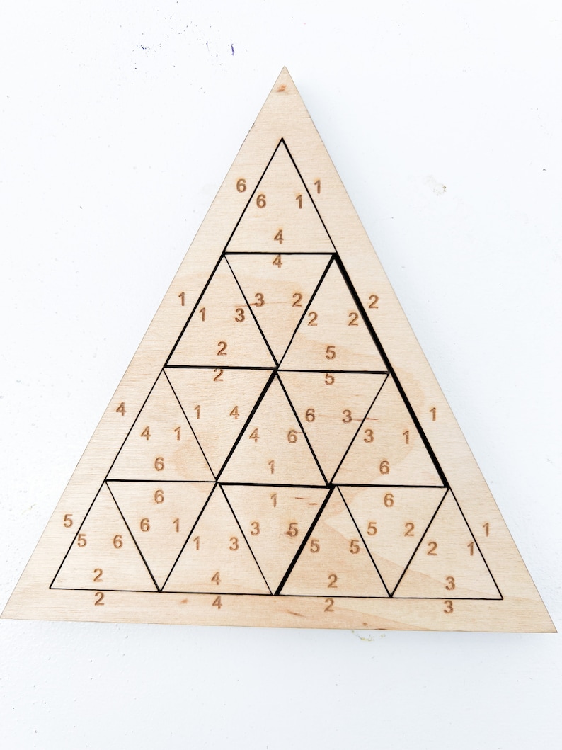 Triangle Puzzles for Adults SVG, Wooden Brain Teaser Desk Toys laser file, Mind Puzzle image 7