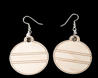 Christmas Earrings SVG, Wood Earring SVG Glowforge Files