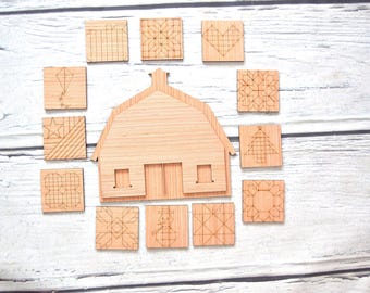 Barn Quilt SVG, Barn SVG Interchangeable Sign Laser Cut Patterns