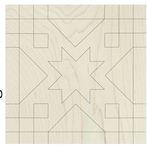 Cottage Chic Star Barn Quilt SVG, Laser Cut File Digital Download