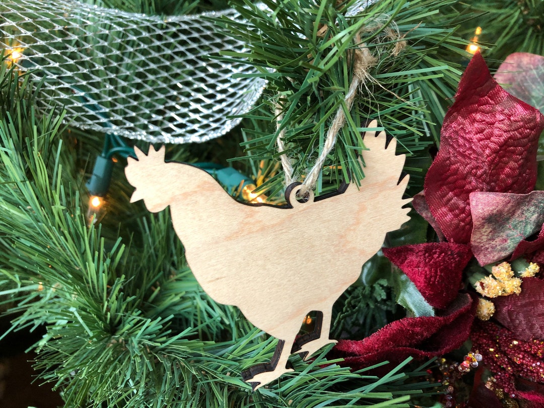 Chicken Ornament SVG, Hen Ornament SVG Cut File for Etsy