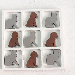 Tic Tac Toe SVG Games for Kids Laser Cut Files, Dog SVG Glowforge Files, Game Laser Cut Designs for Children