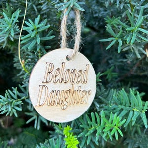 Adorno navideño láser SVG para hija amada e hijo amado, regalo para hombres y mujeres jóvenes