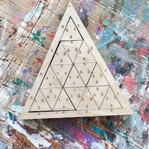Triangle Puzzles for Adults SVG, Wooden Brain Teaser Desk Toys laser file, Mind Puzzle