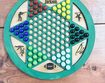 Chinese Checkers Board Game, Games for Kids, SVG Files, Layered SVG, Game Pieces Laser Cut Files