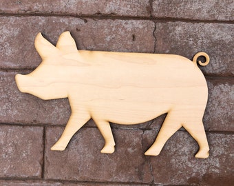 Pig SVG Cutout, Pig Decor, Glowforge SVG, Farm SVG, Animal svg, Door Hanger svg