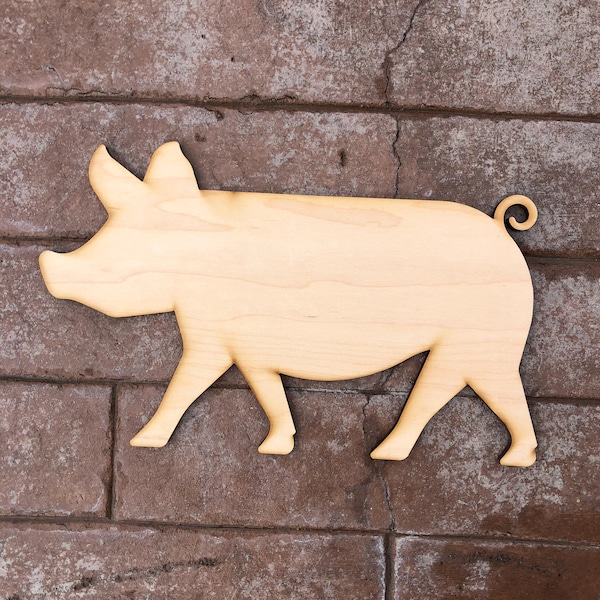 Pig SVG Cutout, Pig Decor, Glowforge SVG, Farm SVG, Animal svg, Door Hanger svg