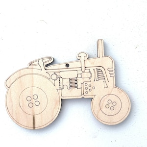 Engraved Tractor SVG Christmas Ornaments, Laser Cut Vector, Farm SVG