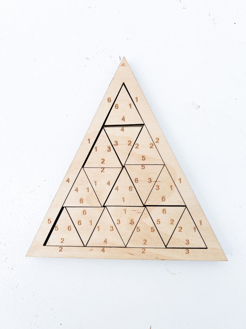 Triangle Puzzles for Adults SVG, Wooden Brain Teaser Desk Toys laser file, Mind Puzzle image 6