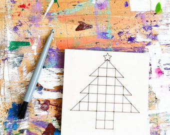 Kerstboom schuur quilt SVG, feestelijk lasersnijbestand (digitale download)