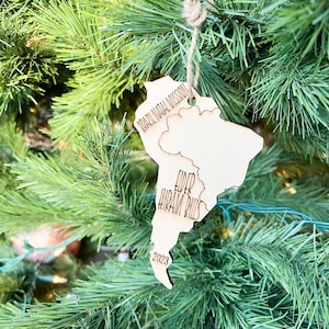 Missionary Mission Christmas Ornament Laser SVG-bestanden, Brazilië LDS Mission Gift