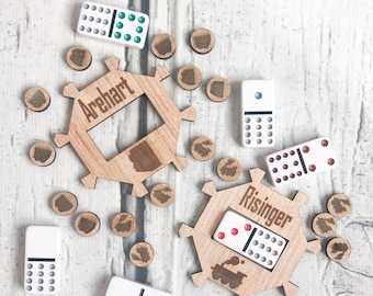 Mexican Train Game Card, Dominos Games for Kids, SVG Files, Game Pieces Laser Cut Files