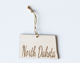 North Dakota SVG Christmas Ornaments, United States SVG, Ornament SVG, Laser Cut Vector