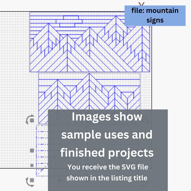 sample uses and finished projects, and you receive the SVG file shown in the listing title.