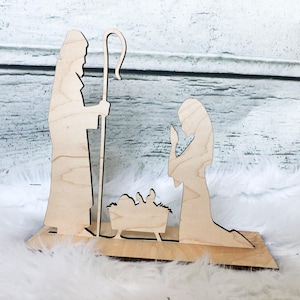 Baby Jesus Christ Nativity Stable SVG Laser Cut File, Nativity SVG Instant Download