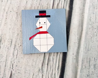 Snowman Barn Quilt SVG Cut File , Winter SVG Classic Farmhouse Patchwork