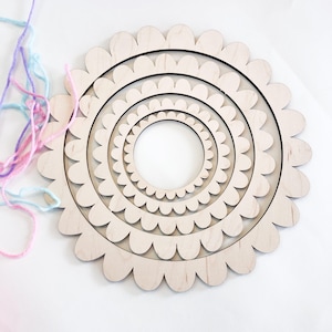 Scallop Circle SVG Cut File for Laser Machines, Weaving Loom Laser Cut Vector Files