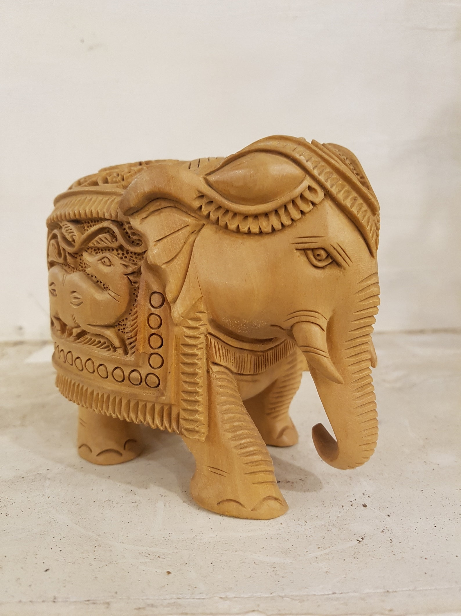 Carved Elephant Wood Carving Elephant With Body Carving Etsy