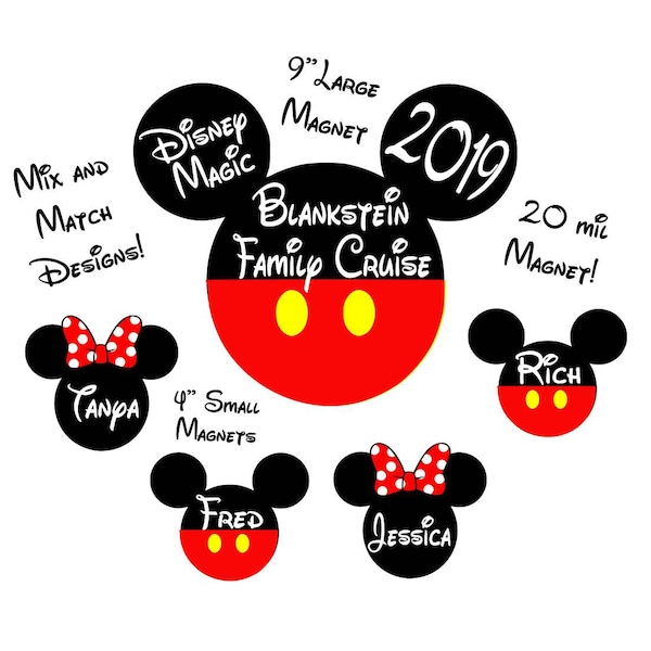 Custom Cruise Magnet, personalized door magnet, door sign for disney cruise