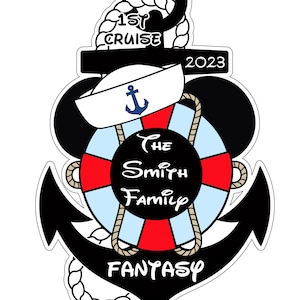 Custom Anchor and Float Cruise Magnet, personalized door magnet, door sign for disney cruise