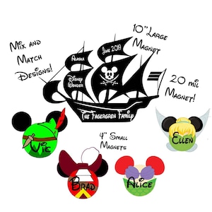 Custom Pirate Cruise Magnet, personalized door magnet, door sign