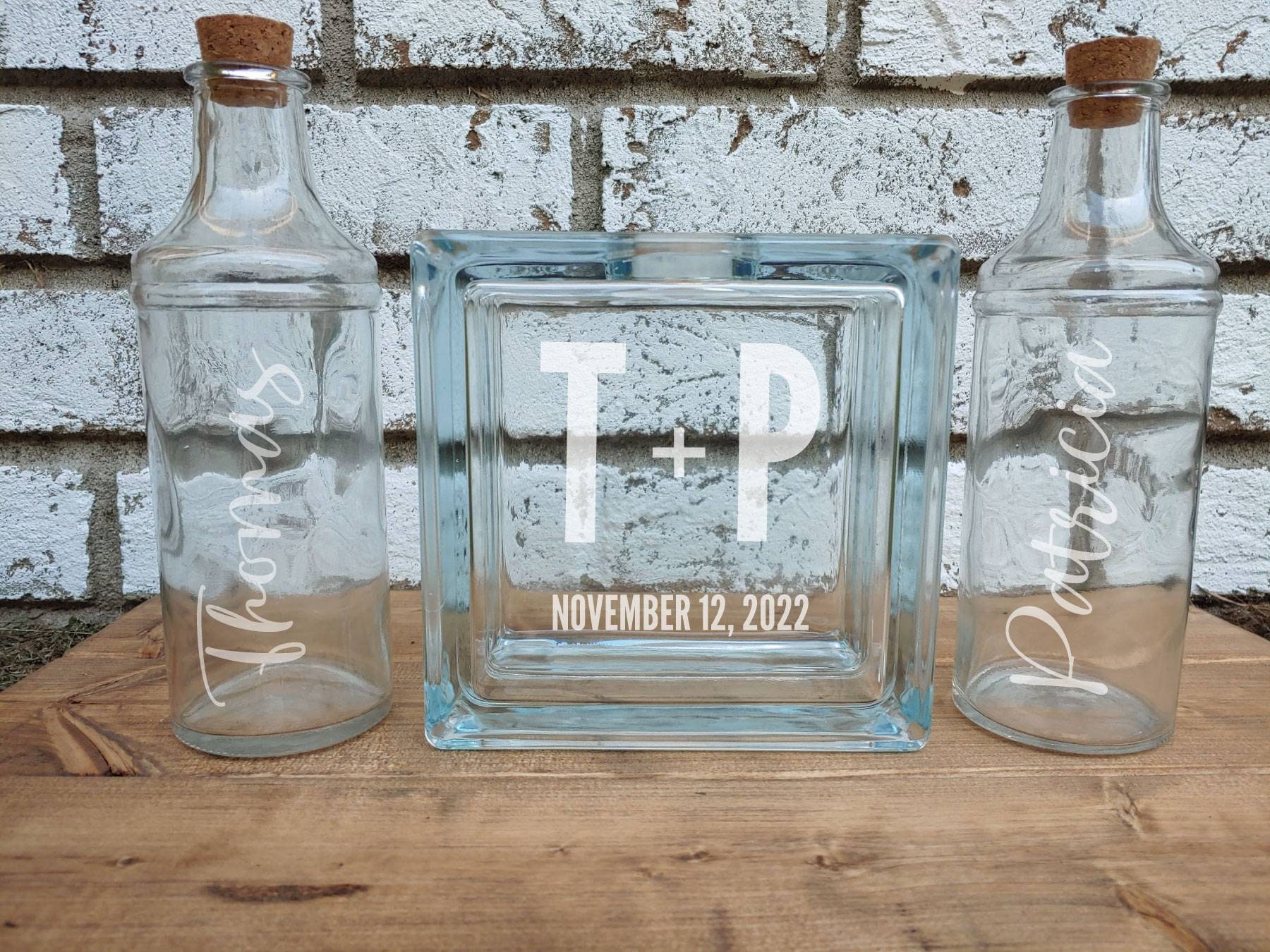 Customized Initials Sand ceremony wedding set, blended family, image size:1800x1350