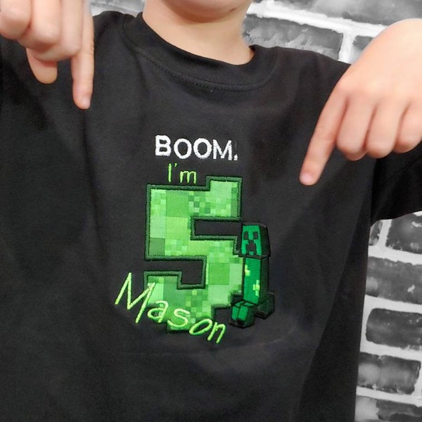 Minecrafter Birthday Shirt Etsy