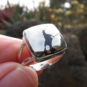 Healers gold ring size 9 mens Wiccan apache gold 925 sterling silver iron pyrite jewellery witch magnetite gemstone womens metaphysical