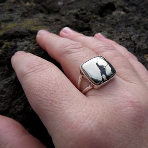 Healers gold ring size 9 mens Wiccan apache gold 925 sterling silver iron pyrite jewellery witch magnetite gemstone womens metaphysical