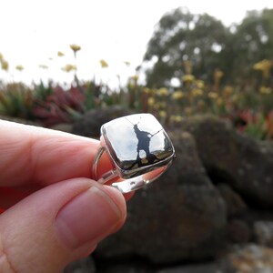 Healers gold ring size 9 mens Wiccan apache gold 925 sterling silver iron pyrite jewellery witch magnetite gemstone womens metaphysical